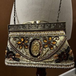 Beautiful Jeweled crossbody or use as clutch